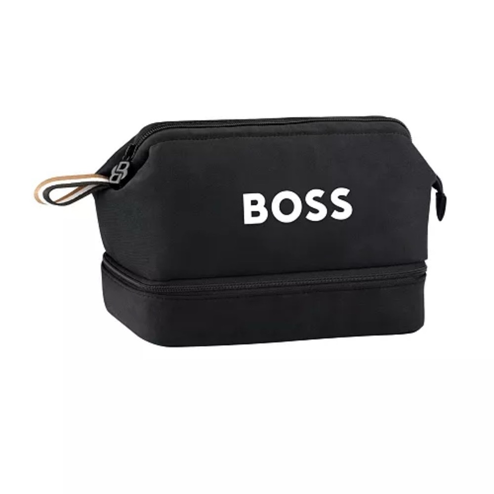 Hugo Boss Black zipper top Dopp kit / Toiletry bag / Pouch / travel bag